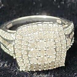 Cushion Cut 1.00 CT Diamond Designer Ring.
