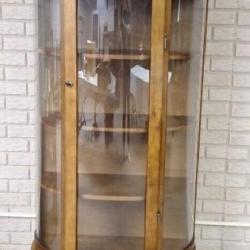 64 x 30.5 glass front wood shelves, locking curio