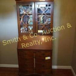 Mahogany Secretary Desk w/4 Drawers - No Contents