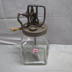 Antique Dazey Style Glass Butter Churner