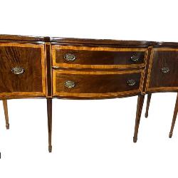 MAHOGANY BANDED INLAID HEPPLEWHITE SIDEBOARD