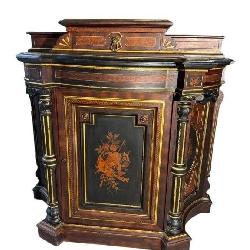 RARE RENAISSANCE VICTORIAN ROSEWOOD INLAID