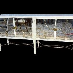 ALDEN PARKS LACQUER PAINTED 4 DOOR SIDEBOARD