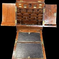RARE 19TH CENT. MAHOGANY LETTER BOX/LAP DESK