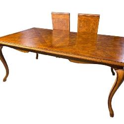 CHERRY RALPH LAUREN BANDED BANQUET TABLE