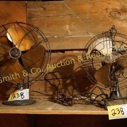 Vintage Merson Metal Fan w/ Vintage GE Metal Fan