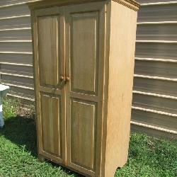 Antique Wardrobe - Been Stripped and new hardware