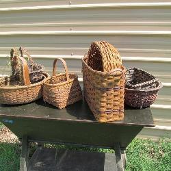 Lot of Antique Split Oak and Other Baskets