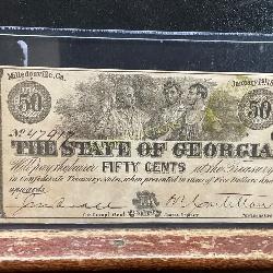 1863 Georgia Fifty Cent Note