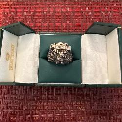 Sterling Silver Harley-Davidson Ring, 13.8g