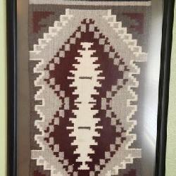 Native American blanket framed