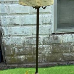 Vtg 5ft tall Floor Lamp w/ Marble & Cast Base