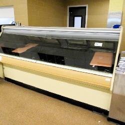 8ft Barker Ssgc8 Gravity-coil Service Meat Case - Remote Cooled No Compressor
