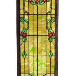 Large Stained Glass Panel in Frame