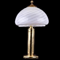 Vintage Brass and Murano Glass Table Lamp
