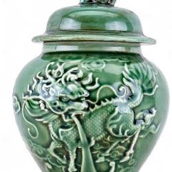 Yue Kiln Celadon Porcelain Ginger Jar