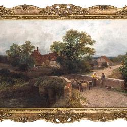 Leopold Rivers Painting (1882) Elstead Surrey