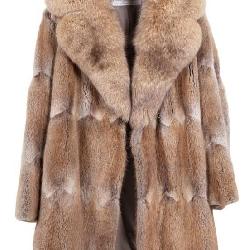 Rabbit Fox Fur Coat by Flemington