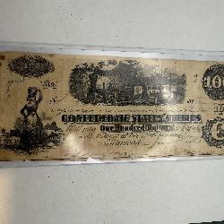 1863 Confederate 100 Dollar Note