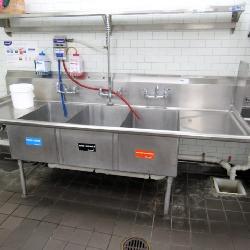 103-inch 3-compartment Sink W/hand Sink