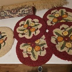 Needlework Rug and stool tops