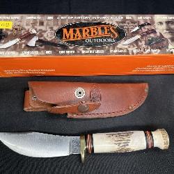Marbles Woodcraft Stag Fixed Carbone Steel Knife