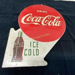 Metal Coca-Cola Flange Sign