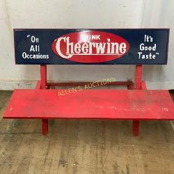 Cheerwine Advertising Bench