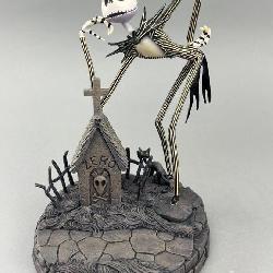 Jack Skellington Figurine With Grave Base