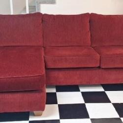 2 cushion couch with ottoman that can be used on