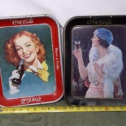 Vintage tin Coca-Cola collectible trays
