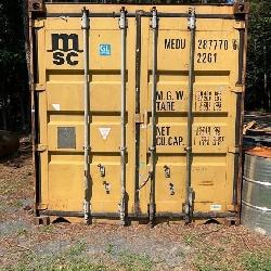 MSC 20-Foot Yellow Shipping Container