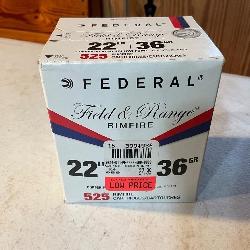 Federal 22LR 36GR Copper-Plated Rimfire Cartridges