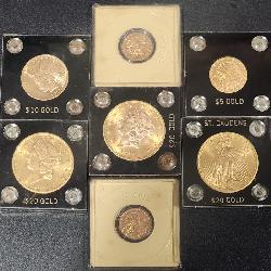 Large Coin Collection with Gold and Silver
