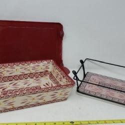New Temptations Old World CRANBERRY 2.5 qt w wire