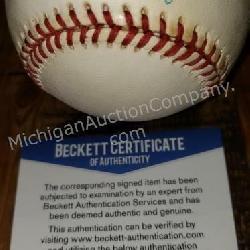 Nolan Ryan Signed Baseball. Hall of Fame Legend