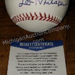 Detroit Tigers, Lou Whitaker Signed Baseball
