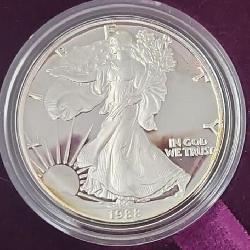 1988 1oz. Pure silver American Eagle silver