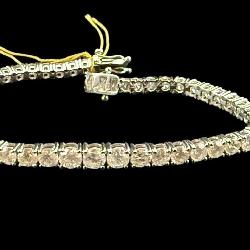14K WHITE GOLD 9.90 CT. DIAMOND TENNIS BRACELET