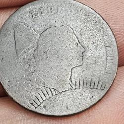 1797 1/2 Cent Overstruck on a Cent US Coin