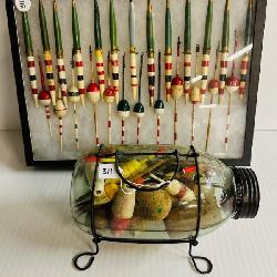 311-  Small Minnow Trap filled with bobbers - C.C.B Company