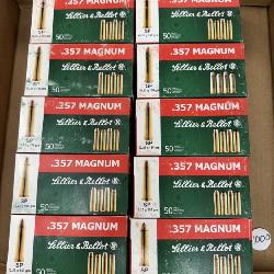 1000 - 500 rounds of Lellier & Bellot .357 Magnum NIB