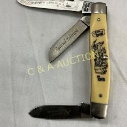 Schrade Special Edition Cowboy Series Ranger and Tonto Pocket Knife 