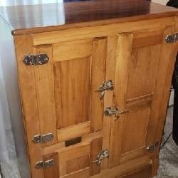 nicely refinished Ice box
