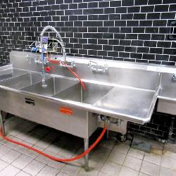105-inch 3-compartment Sink W/hand Sink