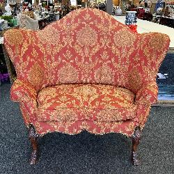 Vintage Wingback Loveseat