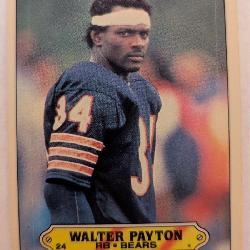 1983 Walter Payton Topps Sticker Card
