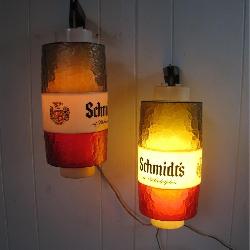 Pair of Schmidt's Beer Ad Lights - Works!