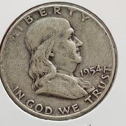 1954-D Franklin Silver Half Dollar