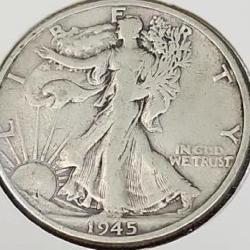 1945-S Walking Liberty Silver Half Dollar